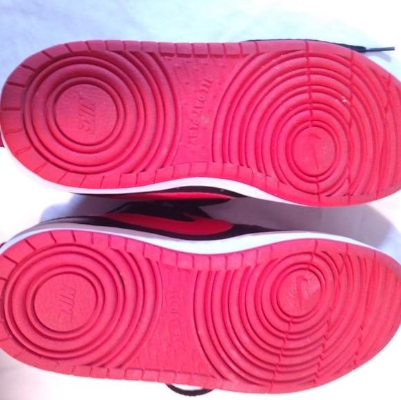 Nike Court Borough Low "2" Black University Red White 7Y Womens 8.5 - Picture 4 of 7
